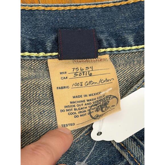 Vintage Abercrombie & Fitch Heavy Ounce Denim Jeans Five Pocket Y2K 36 W - Picture 4 of 7